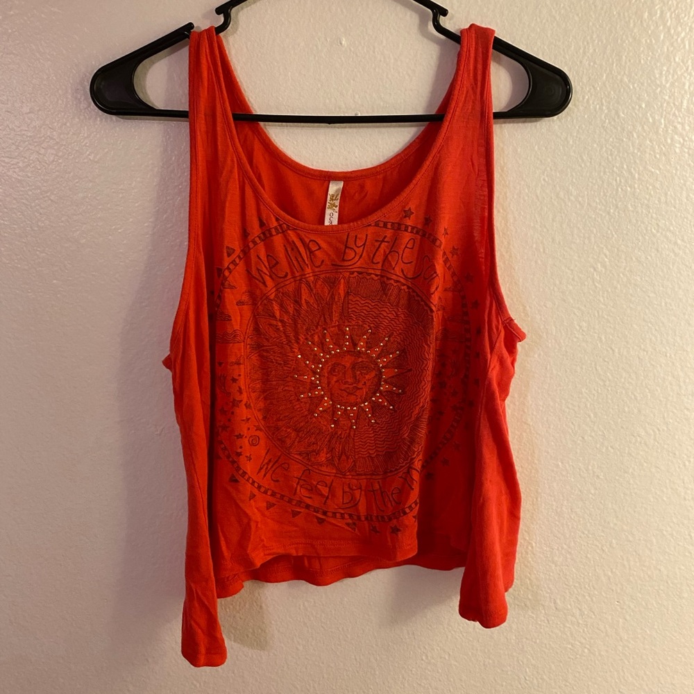 Pink Graphic Crop Top